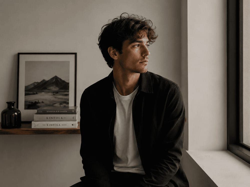 Alex Carter seated by a window